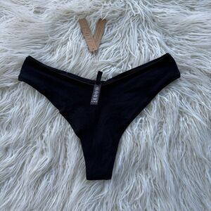 Skims Cotton Jersey Dipped Thong Soot Size XL